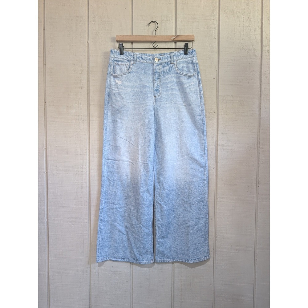 Joie Wide Leg Printed Soft Terry Cotton Sweatpant Knit Jeans
